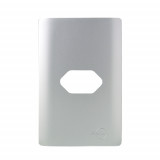 Placa p/ 1 Tomada Horizontal  4x2 - Novara Prata 